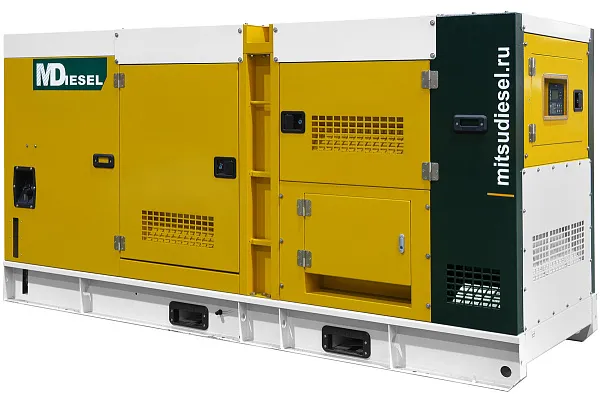 Дизельный генератор MitsuDiesel МД АД-300С-Т400-1РКМ29 в шумозащитном кожухе